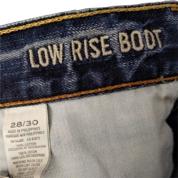 American Eagle Men's Low Rise Boot Cut Blue Jeans SZ 30 - Picture 4 of 4